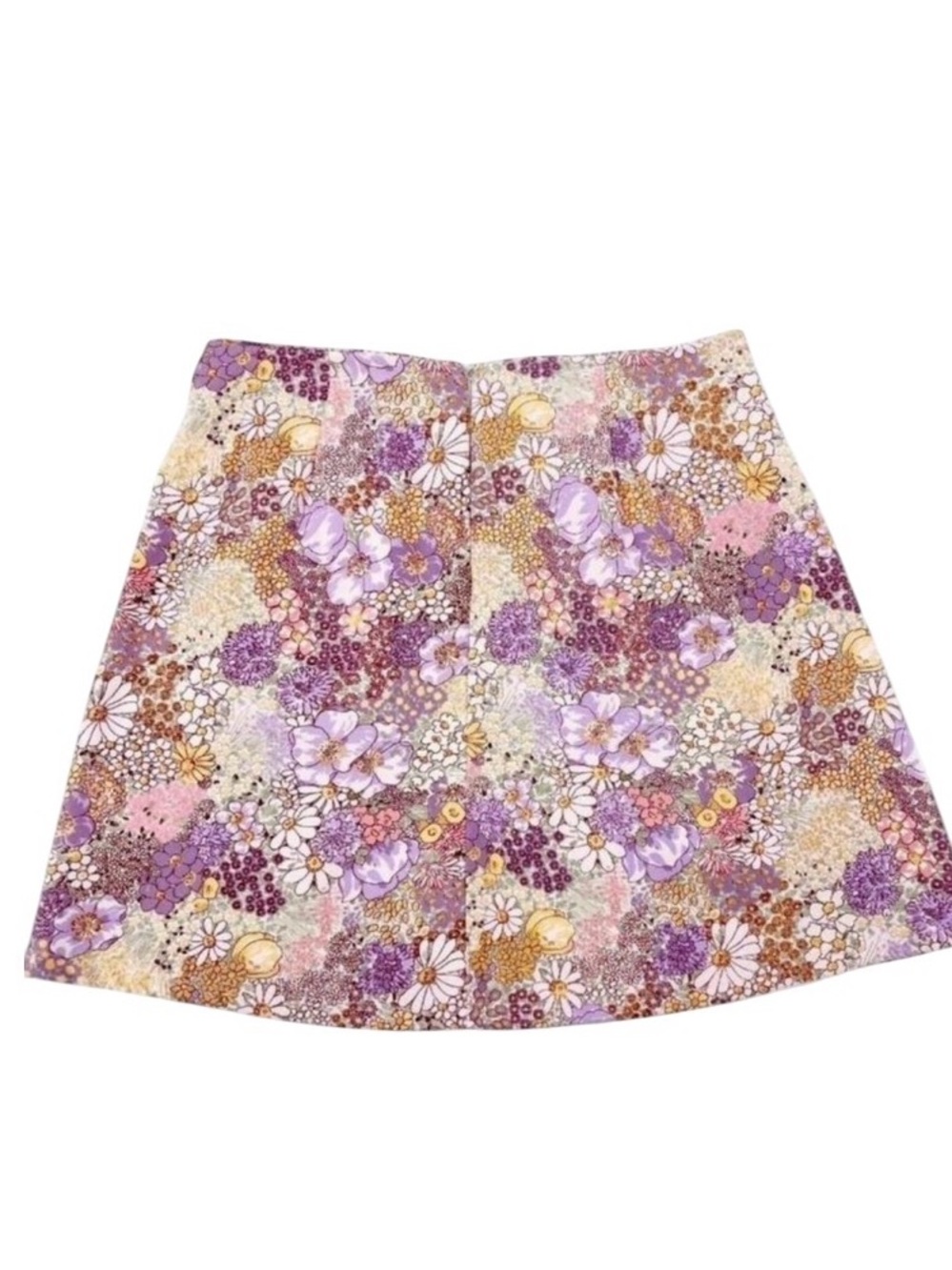 Altar'd State Mini Skirt Flower Floral Design Size XS Purple Spring Easter Multi